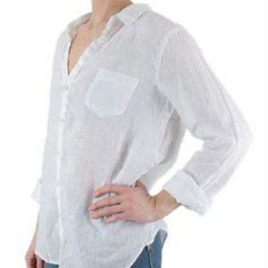 CP Shades Sloan Button UP Long Sleeve 100% Linen Top SZ S
